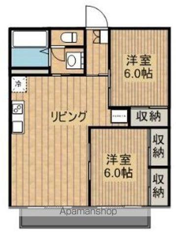 アメニティハイム本郷(2LDK/2階)の間取り写真