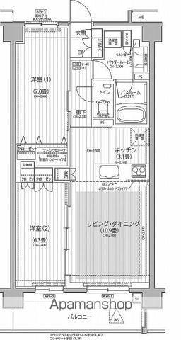 Nステージ東小金井(2LDK/2階)の間取り写真