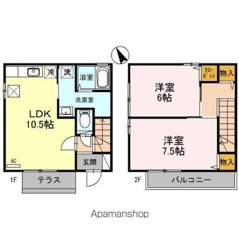 福井狐橋0戸建DーROOOM(2LDK)の間取り写真