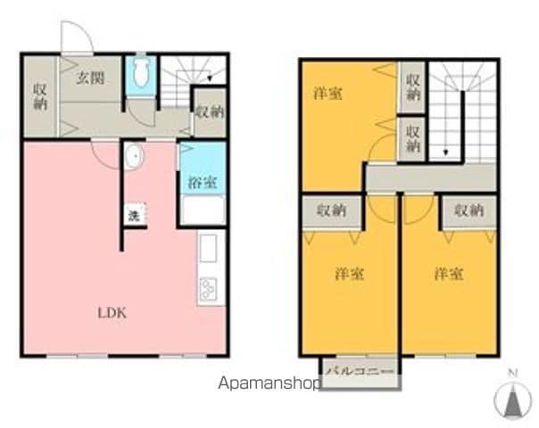 阪和線 下松駅(大阪) 徒歩20分 2階建 築21年(3LDK)の間取り写真