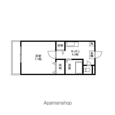 PREIADESA(1K/3階)の間取り写真