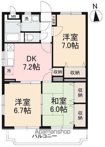 ベルティオンTK(3DK/2階)の間取り写真