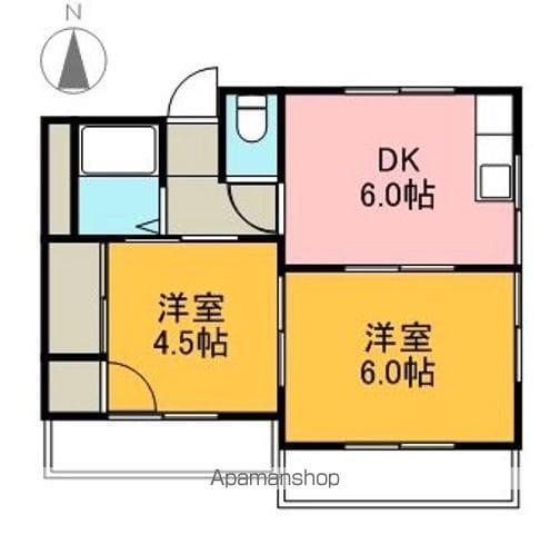 ハイツサンルート(2DK/4階)の間取り写真