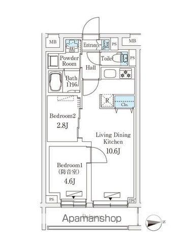 プラネソシエプラス桜台(2LDK/3階)の間取り写真