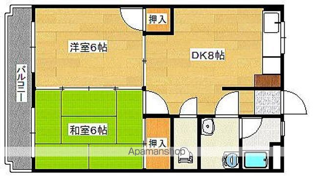 溝田ビルⅡ(2DK/2階)の間取り写真