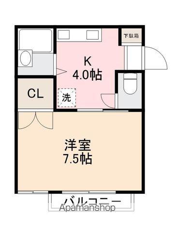 コーポビジョン(1K/2階)の間取り写真