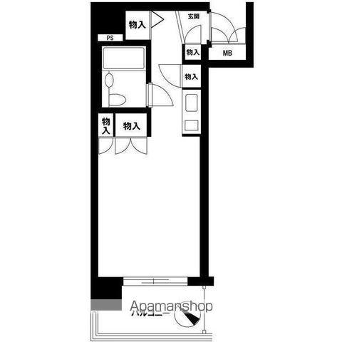 パーク・ノヴァ横浜阪東橋前(ワンルーム/4階)の間取り写真