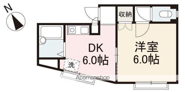 ヴィラオグラ(1DK/1階)の間取り写真