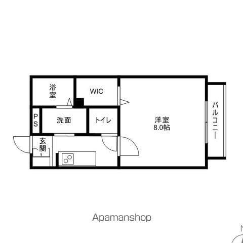 東海道本線 守山駅(滋賀) 徒歩12分 2階建 築21年(1K/2階)の間取り写真