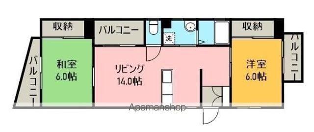 プランドール.T.Y(2LDK/2階)の間取り写真