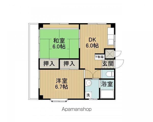 イズミハイツ(2DK/2階)の間取り写真