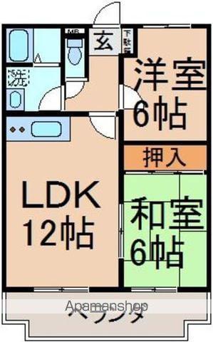 グレイス・コート(2LDK/1階)の間取り写真