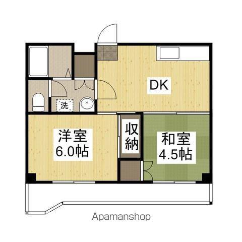 グランツ西古松2(2DK/4階)の間取り写真