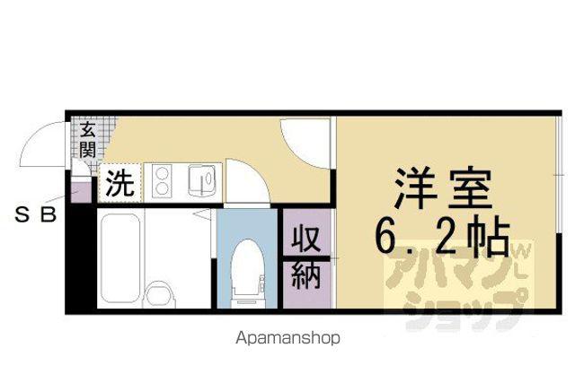レオパレス本堅田I番館(1K/2階)の間取り写真