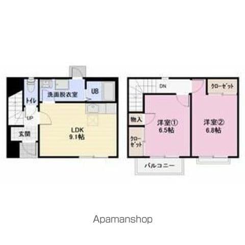 ガーデンティアラヒカリC(2LDK)の間取り写真