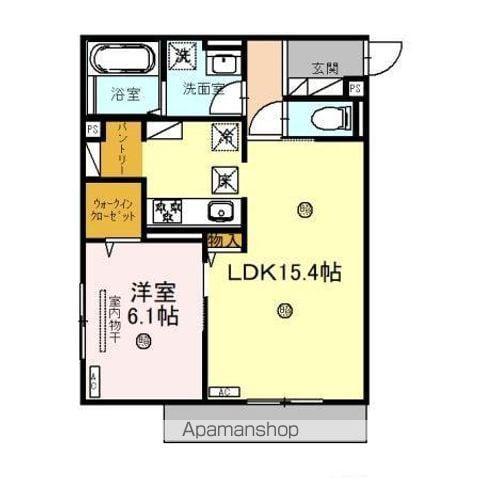 カーサルミノサ王子町(1LDK/1階)の間取り写真