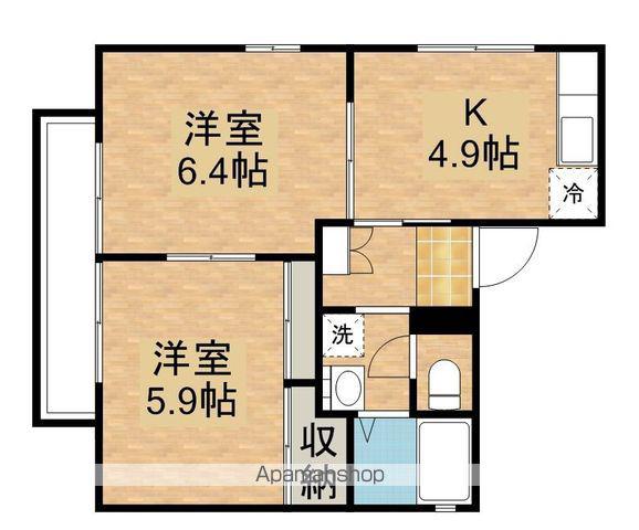 ディアスさくら(1LDK/2階)の間取り写真