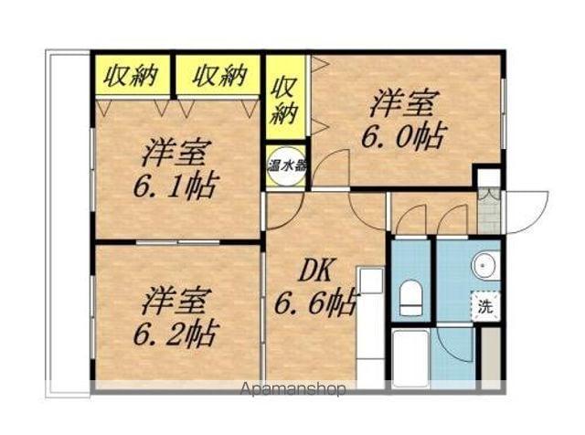 アプリコット(3DK/2階)の間取り写真