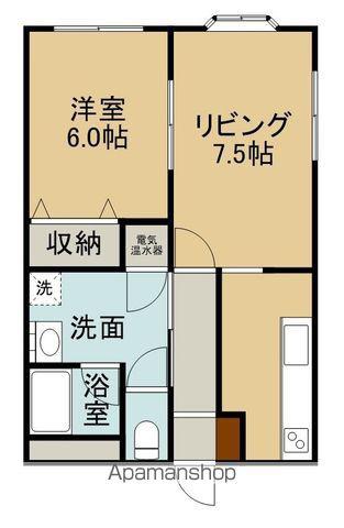 カーサフィオーレ(1LDK/1階)の間取り写真