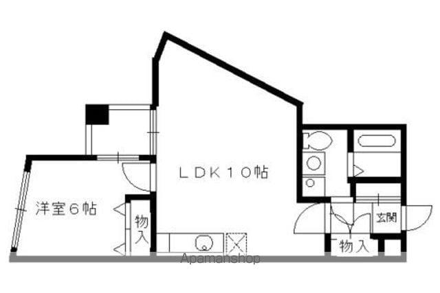ルミエール北大路(1LDK/3階)の間取り写真