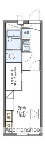 レオパレス蘭(1K/1階)の間取り写真