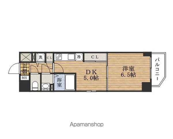 PRESSANCE江戸堀(1DK/9階)の間取り写真