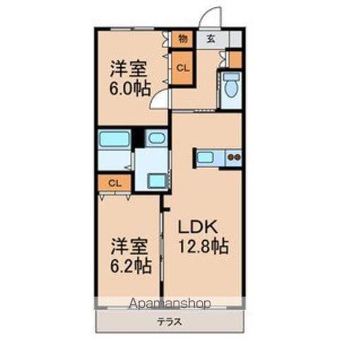 グランドステージ柏(2LDK/1階)の間取り写真