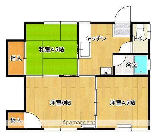 仙石線 石巻駅 徒歩25分 1階建 築51年(3K)の間取り写真