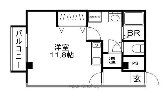 CIEL BLEU(ワンルーム/3階)の間取り写真
