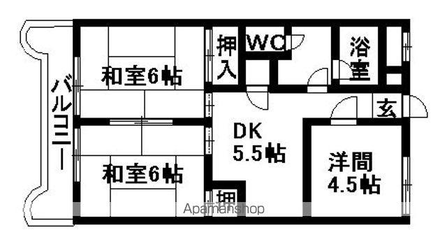 春日井不動産ビル3号(3DK/3階)の間取り写真