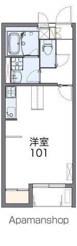 レオネクスト都原(1K/1階)の間取り写真