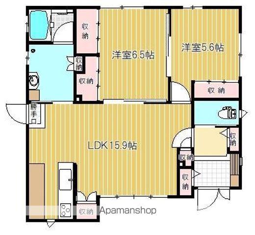 近鉄けいはんな線 荒本駅 徒歩13分 1階建 築13年(2LDK)の間取り写真