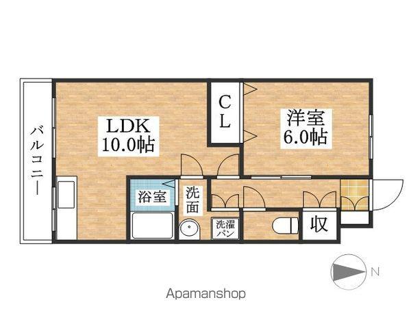 マーベラス鹿田(1LDK/1階)の間取り写真