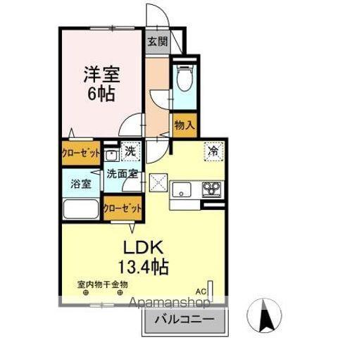 メゾンルミエール(1LDK/1階)の間取り写真