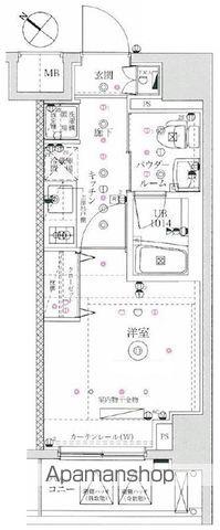 イアース横濱関内(1K/5階)の間取り写真
