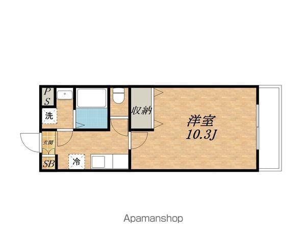 シャルマンサンワ(1K/1階)の間取り写真