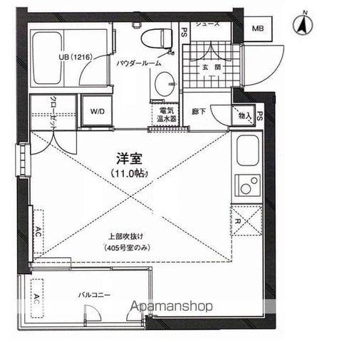 カーサ・デル・ソル小石川(ワンルーム/1階)の間取り写真