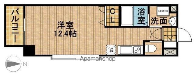 パークアベニュー(ワンルーム/3階)の間取り写真