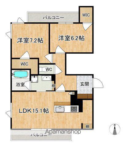 SHAMAISON SERDIA(2LDK/2階)の間取り写真