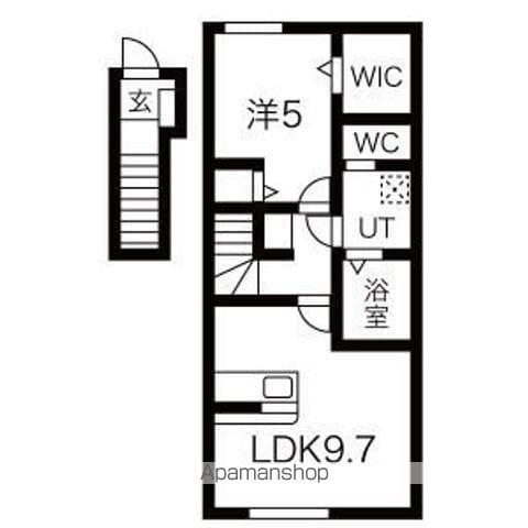 ル・メイユール前九年(1LDK/2階)の間取り写真