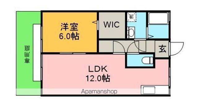 エクセル大和(1LDK/1階)の間取り写真