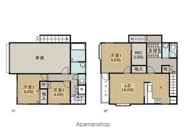 中央本線 上諏訪駅 徒歩53分 2階建 築27年(3LDK)の間取り写真