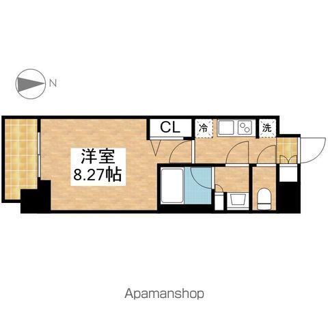 リヴシティ泉(1K/6階)の間取り写真