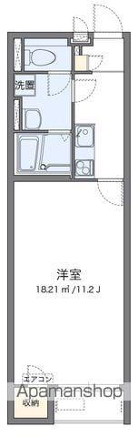 クレイノ福江(1K/1階)の間取り写真
