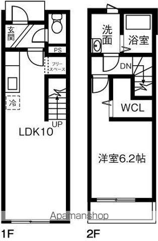 PLUSSUM COURT矢田Ⅱ(1LDK)の間取り写真