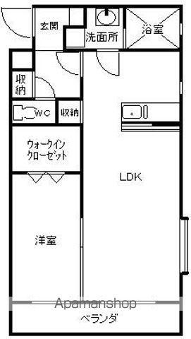 アンソレイエ槙(1LDK/2階)の間取り写真
