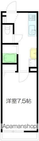 サンステップ(1K/1階)の間取り写真