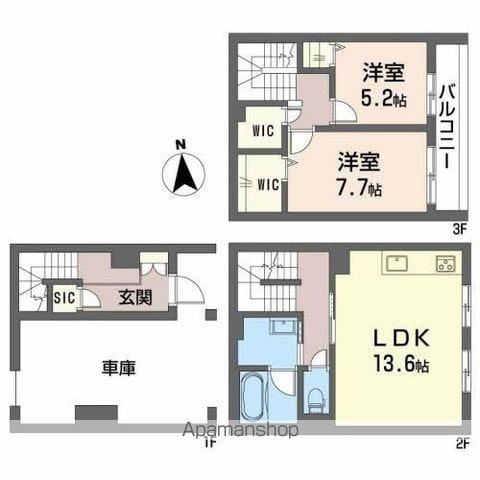 カーサ・フェリースHK宇品神田(2LDK)の間取り写真
