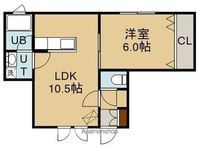 アンダンテ(1LDK/1階)の間取り写真