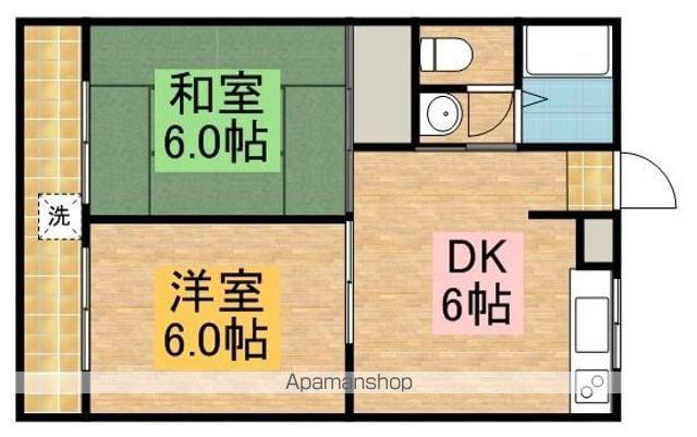 センチュリー三鷹(2DK/1階)の間取り写真